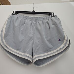 Champion Women’s Running Shorts Size S Gray Dolphin Hem Athletic Gym Mesh Liner
